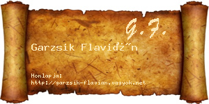 Garzsik Flavián névjegykártya